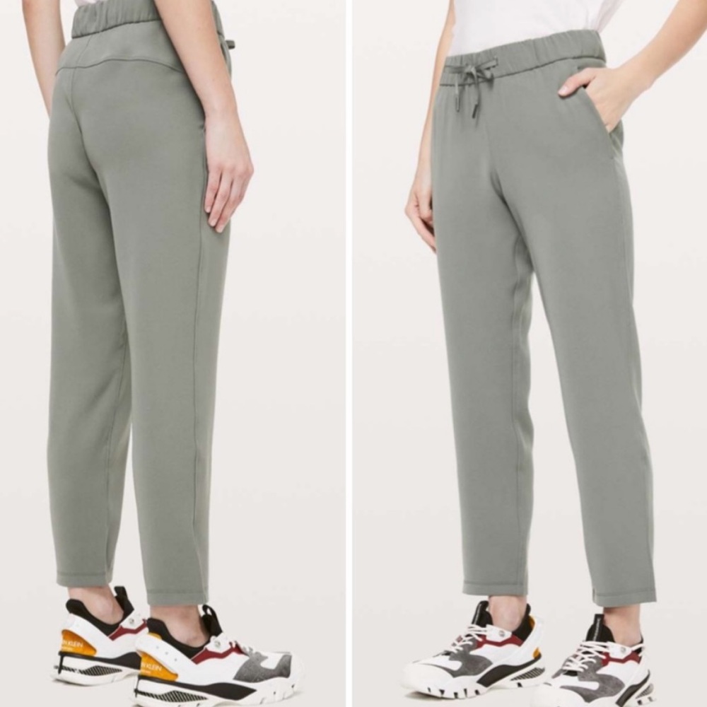 Lululemon On the Fly Woven Pant in Gray Sage 10